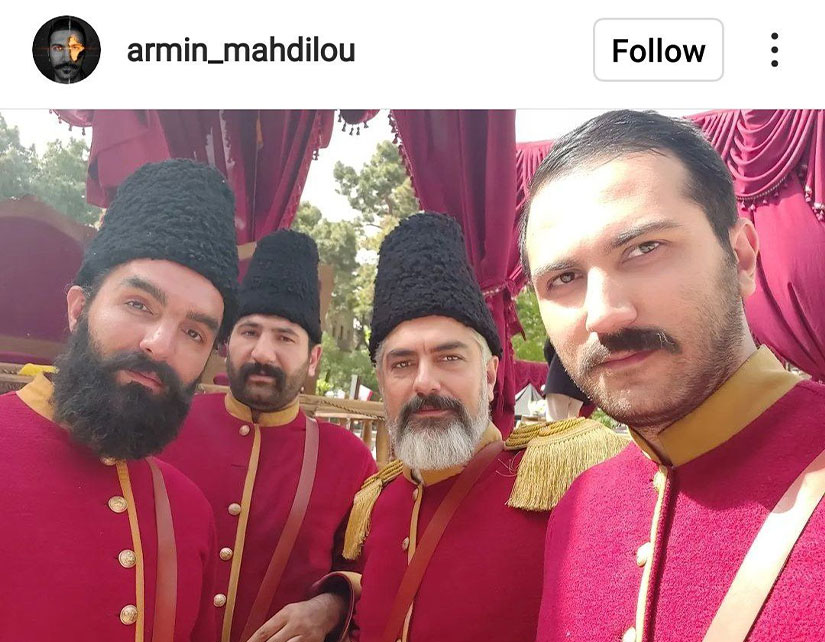 سلمان خان و جمعی از سپاهیان در پشت صحنه سریال جیران 