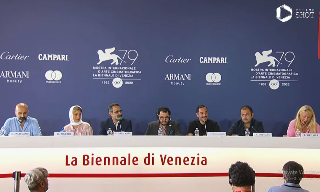 نشست خبری فیلم شب داخلی دیوار در جشنواره ونیز 2022