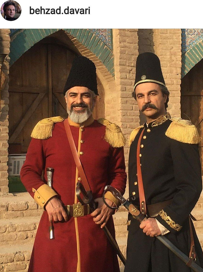عزیز خان مکری و سلمان خان در پشت صحنه سریال جیران