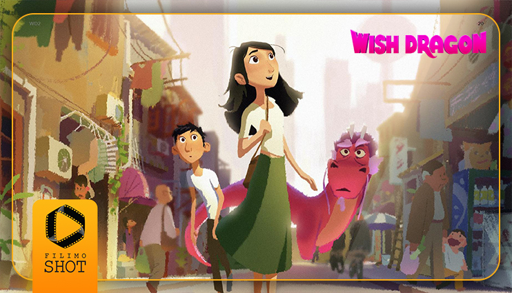 دین، لینا و دراگون در انیمیشن Wish Dragon