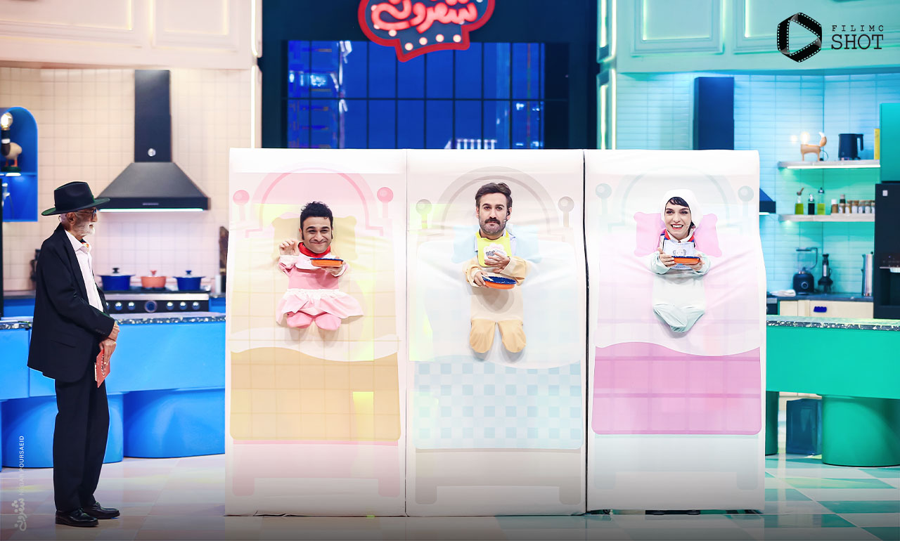 الیکا عبدالرزاقی و جواد خواجوی و نیما شعبان نژاد در برنامه شفرونی 