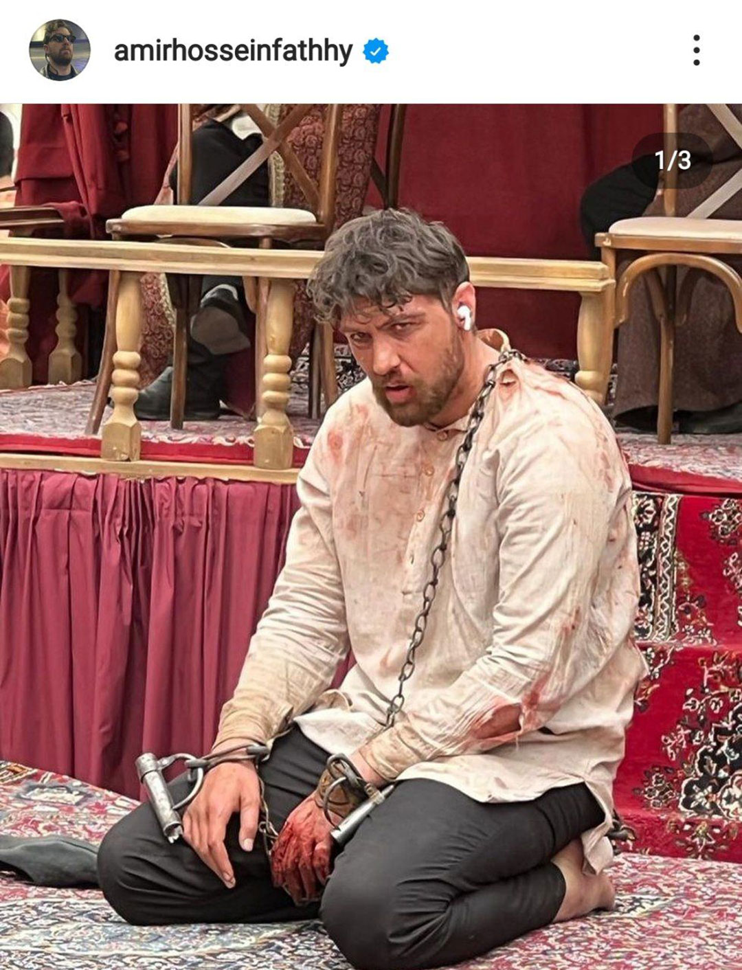 امیرحسین فتحی در پشت صحنه سریال جیران 