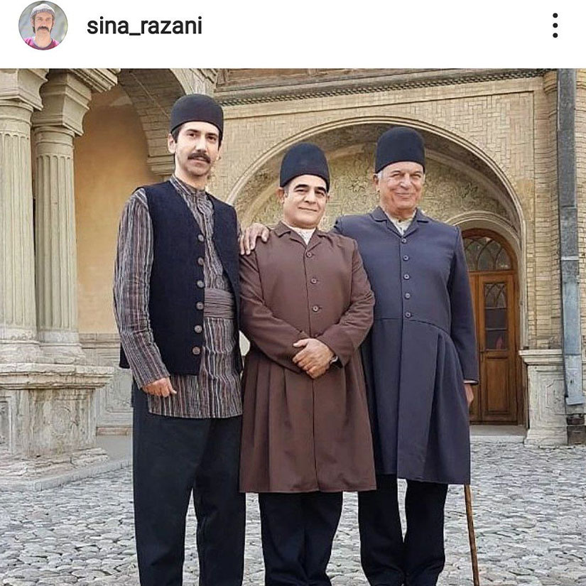 جمال آغا و عزیز آغا در پشت صحنه سریال جیران
