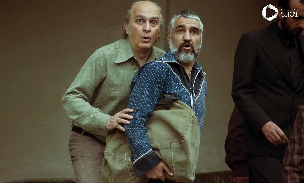 پژمان جمشیدی و بیژن بنفشه خواه در فیلم آنتیک