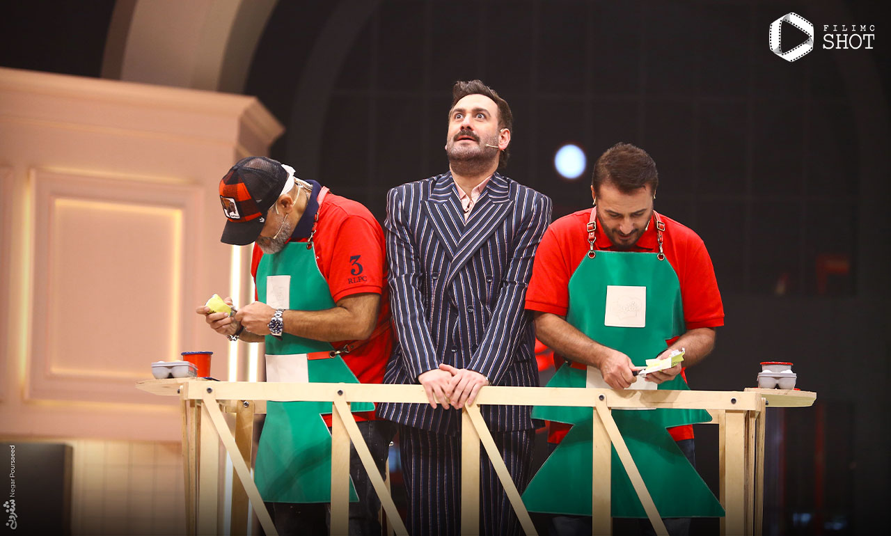 نیما شعبان نژاد و مهران غفوریان و سید جواد هاشمی در برنامه شفرونی