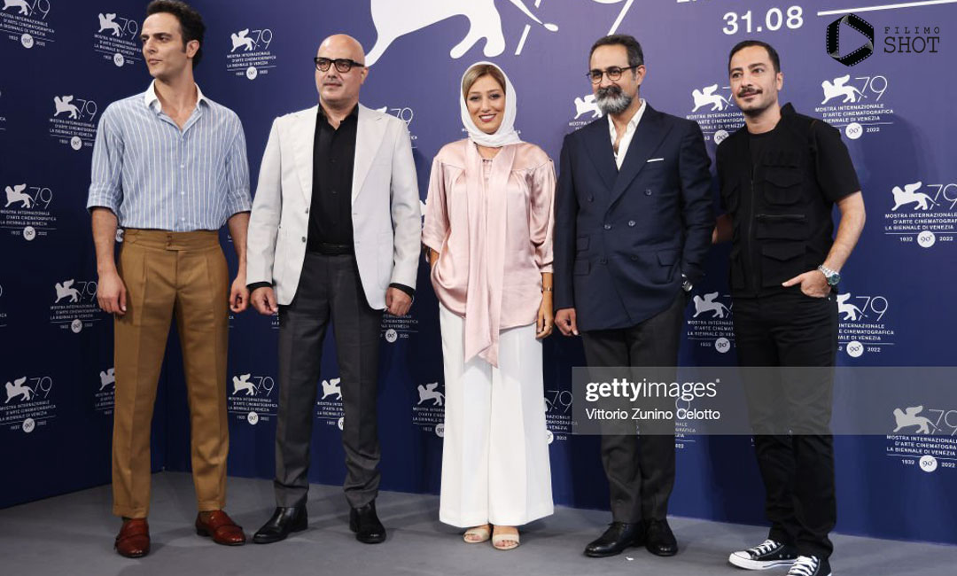عوامل فیلم شب داخلی دیوار در فوتوکال جشنواره ونیز 2022
