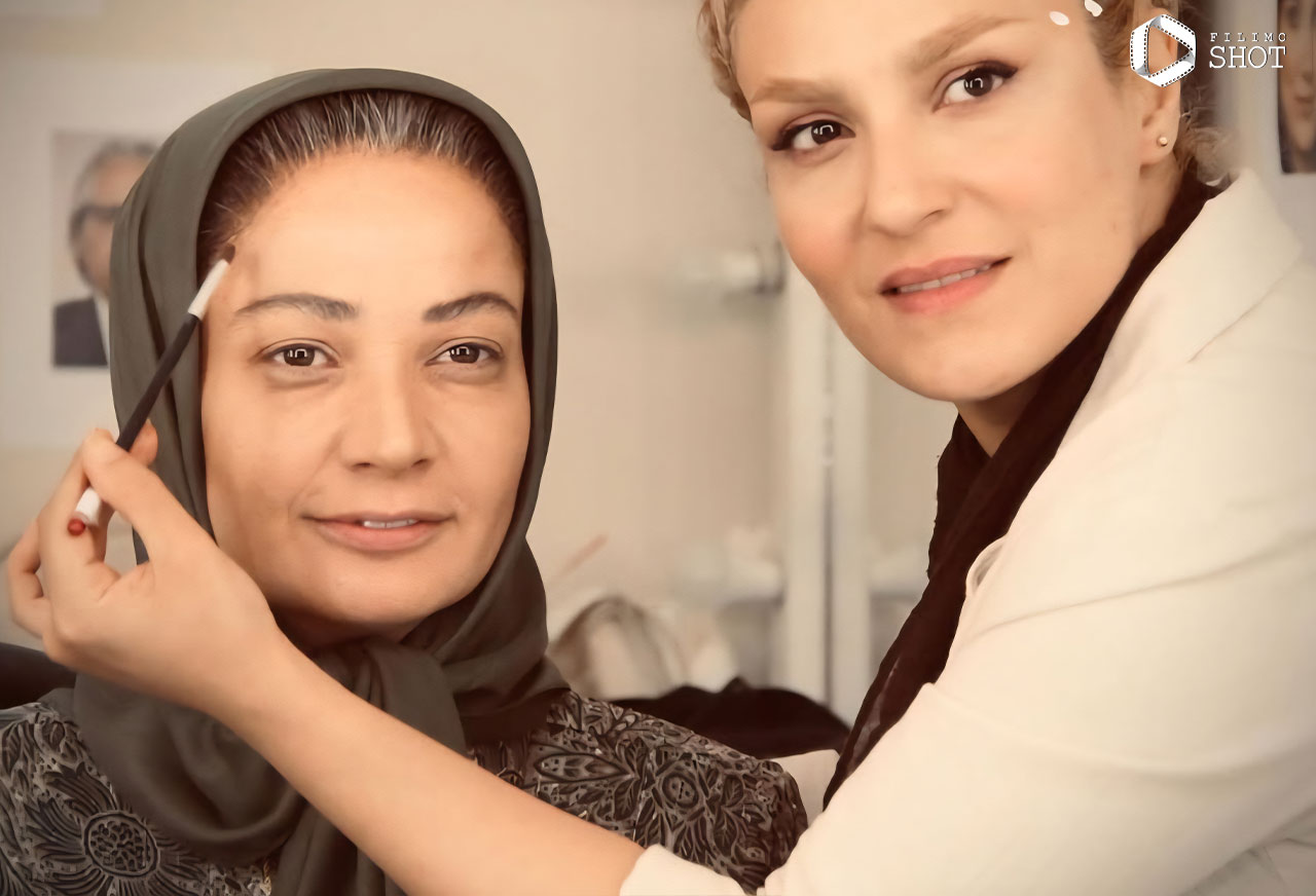 نسرین نصرتی در پشت صحنه سریال تاسیان